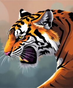 Prowling Realistic Tiger Mural Paint By Numbers