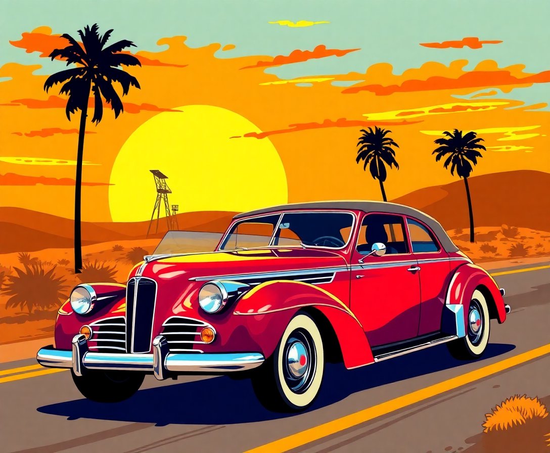 pulp-fiction-highway-escape-paint-by-numbers-kit-vintage