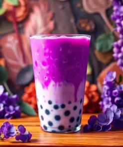 Purple Boba Tea Paint By Numbers