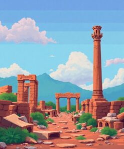 Realistic Ruins Paint Numbers