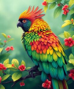 Quetzal In Misty Foliage Paint By Numbers