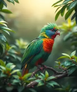 Quetzal In Misty Foliage Paint By Numbers