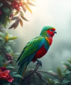 Quetzal In Misty Foliage Paint By Numbers