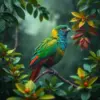 Quetzal In Misty Foliage Paint By Numbers