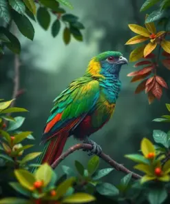 Quetzal In Misty Foliage Paint By Numbers
