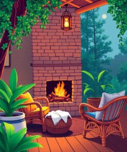 Fireside Study Paint Numbers