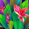Radiant Glass Heliconia Bloom Paint By Numbers