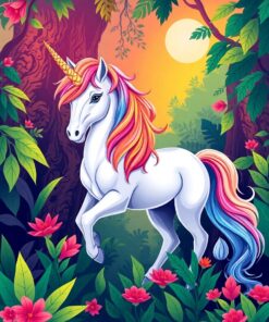 Jungle Unicorn Paint Numbers