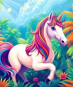 Forest Unicorn Paint Numbers