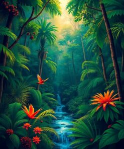 Realistic Rainforest Paint Numbers