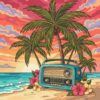Radio Under Tropical Skies Paint By Numbers