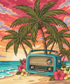 Radio Under Tropical Skies Paint By Numbers