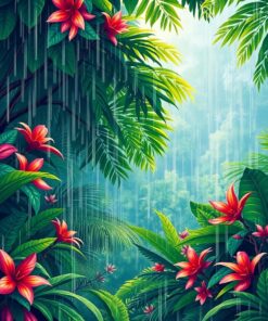 Botanical Canopy Paint Numbers