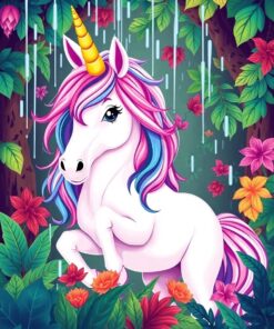 Jungle Unicorn Paint Numbers