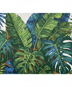 Rain Washed Tropical Leaves Paint By Numbers