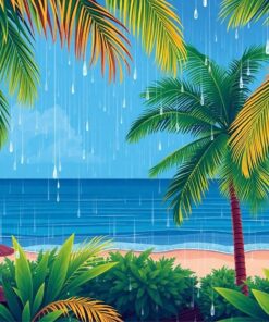 Glistening Palms Paint Numbers