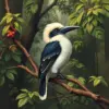 Rainforest Kookaburra Antique Study Paint By Numbers