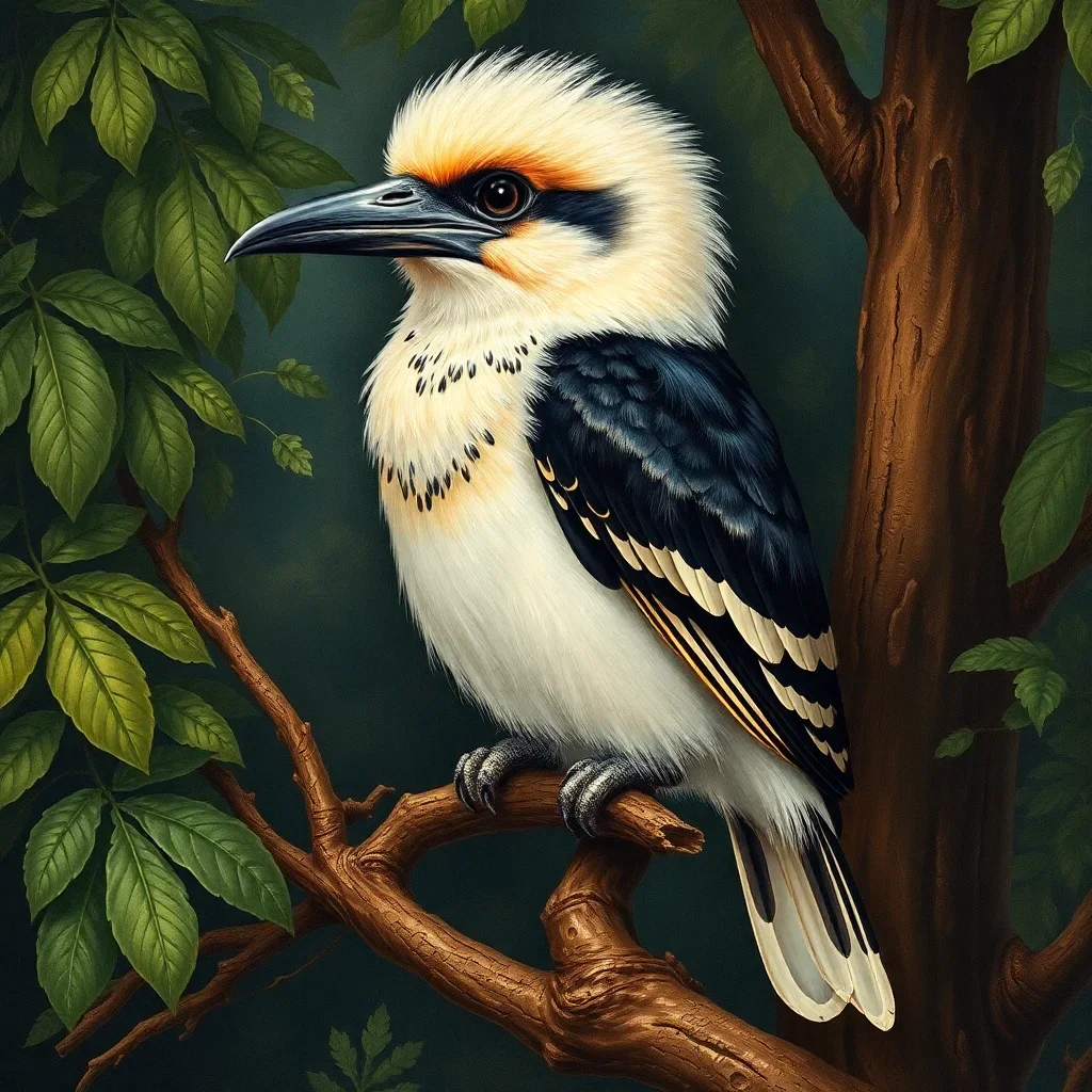completed artwork display Rainforest Kookaburra Antique Study Paint By Numbers