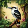 Rainforest Kookaburra paint by numbers