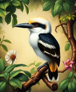 Rainforest Kookaburra paint by numbers