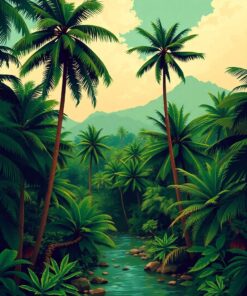 Sepia Oasis Paint Numbers