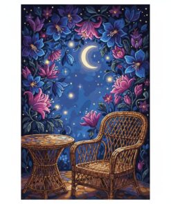 Rattan Beneath Night Blooms Paint By Numbers