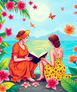 Reading Tropical Love Notes Paint By Numbers