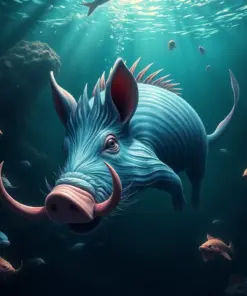 Realistic Abyssal Ocean Swine Paint by Numbers