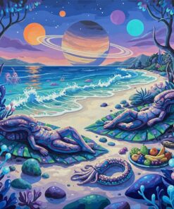 Realistic Alien Beach Siesta Paint By Numbers