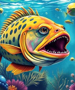 Realistic Alien Fish Encounter Paint By Numbers
