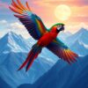 Macaw Soaring Paint Numbers