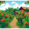 Realistic Amber Fruit Plantation Paint By Numbers