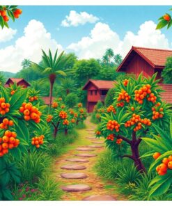 Realistic Amber Fruit Plantation Paint By Numbers