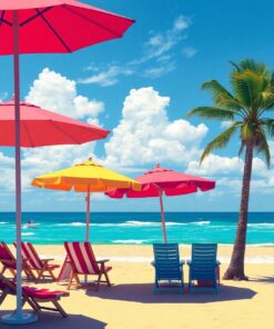 Beach Shade Paint Numbers