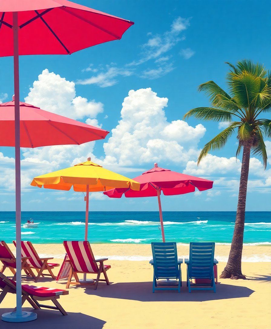 Beach Shade Paint Numbers Beach Shade Paint Numbers