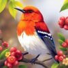 Realistic Americana Yard Bird Paint By Numbers
