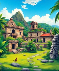 Realistic Andean Tropical Ruins Paint By Numbers
