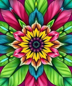 Bloom Symmetry Paint Numbers