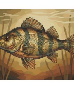 Realistic Antique Brass Perch Paint By Numbers
