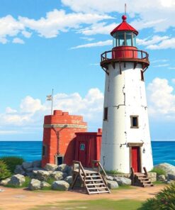 Coastal Watchtower Paint Numbers