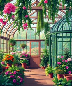 Greenhouse Oasis Paint Numbers
