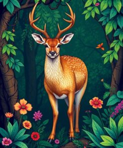 Jungle Deer Paint Numbers