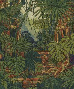 Realistic Antique Jungle Foliage Paint By Numbers