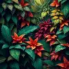 Realistic Antique Jungle Foliage Paint By Numbers