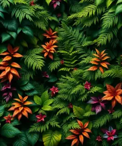 Realistic Antique Jungle Foliage Paint By Numbers