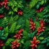 Realistic Antique Jungle Foliage paint by numbers