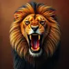Realistic Antique Lion Roar Paint By Numbers