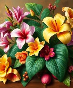 Tropical Flora Paint Numbers