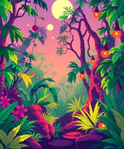 Jungle Glow Paint Numbers