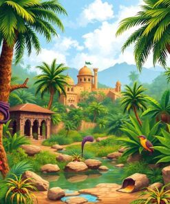 Realistic Arthurian Jungle Oasis Paint By Numbers